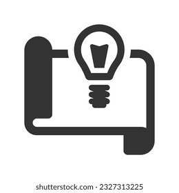 Icono de plano de ideas, gráficos vectoriales