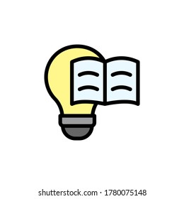 Idea, libro, icono de innovación. Color simple con elementos de vector de contorno de iconos de innovaciones para ui y ux, sitio web o aplicación móvil