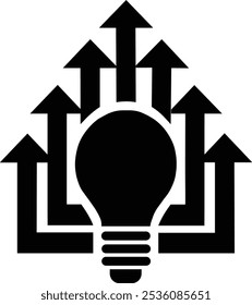 Idea boost icon, business logo, ideas icon, logo for  innovative business, innovative ideas icon, inspiration , unique icon for business