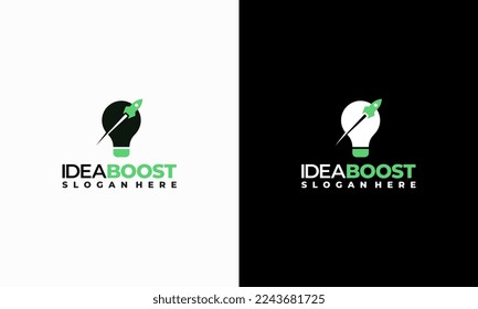 Idea impulso Diseños de logotipos vector concepto, Inspiración Diseño de logotipo Booster vectorial