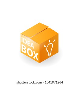 Idea box icon. Clipart image isolated on white background