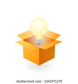 Idea box icon. Clipart image isolated on white background