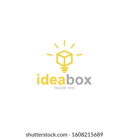 Idea box logo design vector illustration