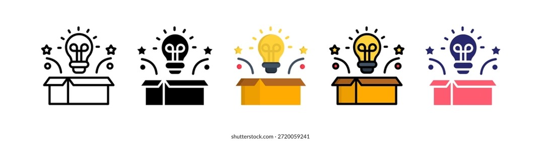 Idea Box Multiple Style Icon Set Collection..