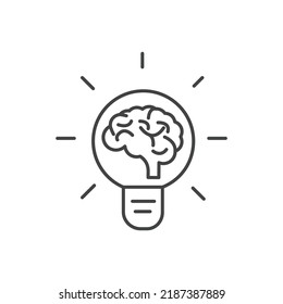 Idea brain bulb innovation icons  symbol vector elements for infographic web