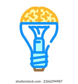 idea brain human color icon vector. idea brain human sign. isolated symbol illustration