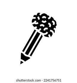 idea brain human glyph icon vector. idea brain human sign. isolated symbol illustration