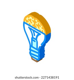 idea brain human isometric icon vector. idea brain human sign. isolated symbol illustration
