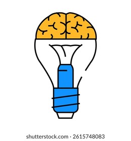 idea brain human line icon vector. idea brain human sign. isolated symbol illustration