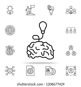 idea in the brain icon. Startup icons universal set for web and mobile