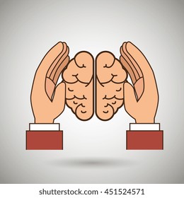 idea brain isolated icon design, vector illustration  graphic 