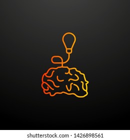 idea in the brain nolan icon. Elements of startup set. Simple icon for websites, web design, mobile app, info graphics