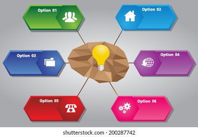 idea brain text box for website.