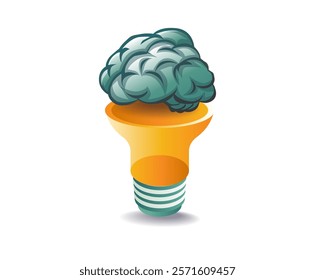 The idea is in the brain's intelligence, the concept of illustration