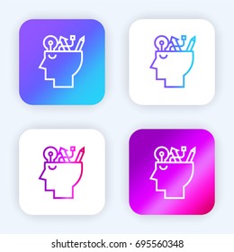 Idea bright purple and blue gradient app icon