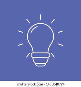 Idea brighter bulb vector icon