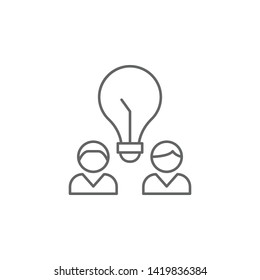 idea bubble friendship outline icon. Elements of friendship line icon. Signs, symbols and vectors can be used for web, logo, mobile app, UI, UX
