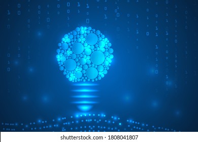 idea bubl light innovation futuristic technology abstract background.
