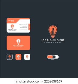 idea building logo design graphic template