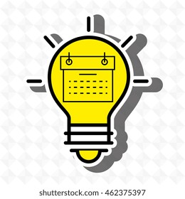 idea bulb calendar icon vector illustration graphic