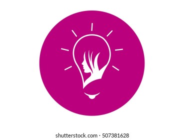 Idea Bulb circle pink