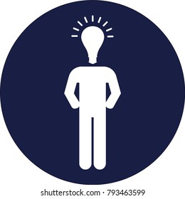 Idea bulb  concept  brainstorm icon 