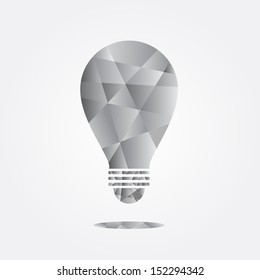 idea bulb cubist style. vector.