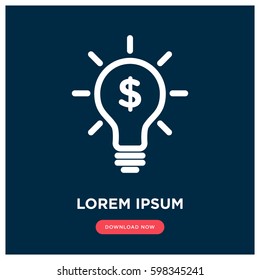 idea bulb with dollar sign vector icon