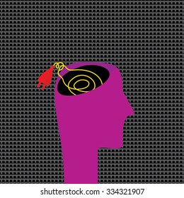 idea bulb with electric pin vector 