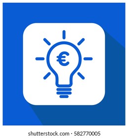 Idea bulb with euro sign vector icon