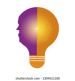 Idea bulb icon design.