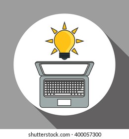 idea and bulb icon design, vector illustration