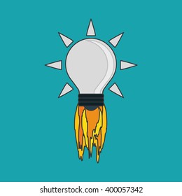 idea and bulb icon design, vector illustration