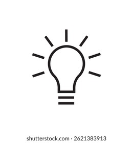 idea bulb icon editable outline stroke vector eps
