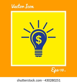 Idea Bulb Icon. Eps-10.