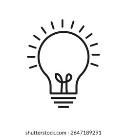 Idea bulb icon. Light bulb. Idea symbol.