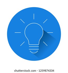 Idea bulb icon, Line drawing, elements are grouped.
