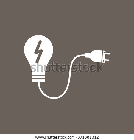 Idea or bulb Icon on Dark Gray Color. Eps-10.
