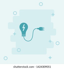 Idea Bulb Icon. Simple icon, blue colored icon illustration. 