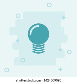 Idea Bulb Icon. Simple icon, blue colored icon illustration. 