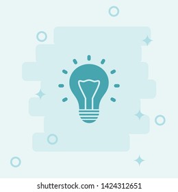 Idea Bulb Icon. Simple icon, blue colored icon illustration. 