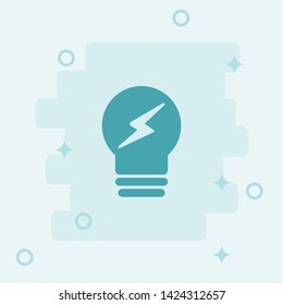 Idea Bulb Icon. Simple icon, blue colored icon illustration. 