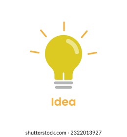 Idea Bulb Icon Vector Design.