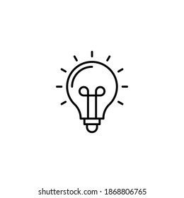 Idea Bulb icon in vector. Logotype