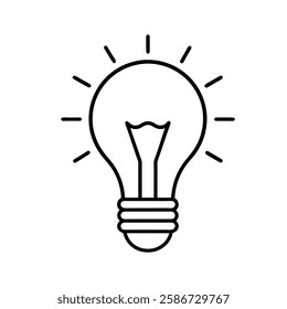Idea Bulb Icon Vector On white Background
