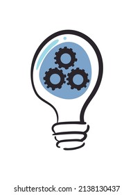 idea bulb image with gears