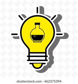 idea bulb lab tube icon vector illustration graphic