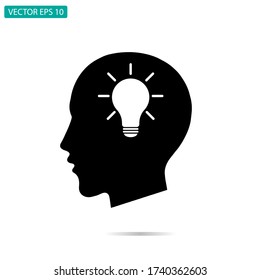Ideenlampe kreativen Icon-Vektor, Idee