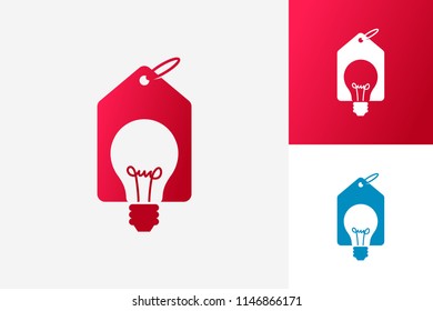 Idea Bulb Lamp Sale Logo Template Design Vector, Emblem, Design Concept, Creative Symbol, Icon