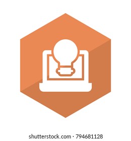 idea bulb  laptop 